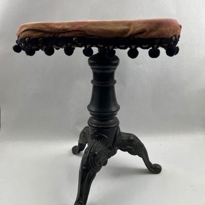 Sale Photo Thumbnail #442: Victorian Cast Iron Piano Stool
