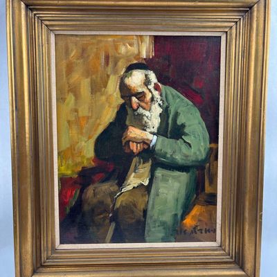 Sale Photo Thumbnail #258: Z. Penielo Seated Man O/C