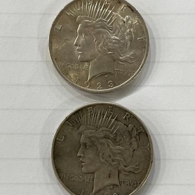 Sale Photo Thumbnail #119: 1922 & 1923 Peace Silver Dollars