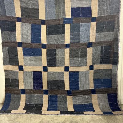 Sale Photo Thumbnail #482: Nine Patch Variation Patchwork Quilt