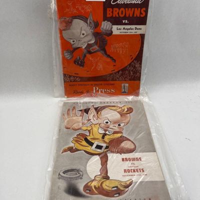 Sale Photo Thumbnail #512: Pair Cleveland Browns Programs 1946-47