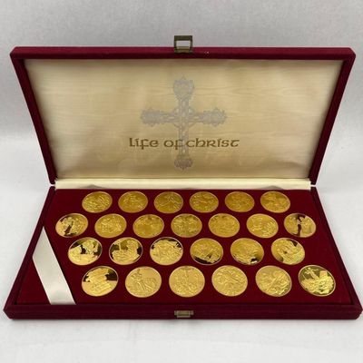 Sale Photo Thumbnail #125: Franklin Mint Sterling Christ Medallions