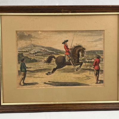 Sale Photo Thumbnail #178: C. N. Schurk Baroque Dressage Engraving