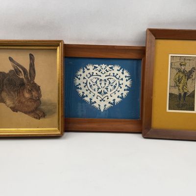 Sale Photo Thumbnail #185: Durer Print, Paper Cutting & Textile