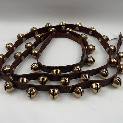 Sale Photo Thumbnail #468: Leather Sleigh Bell Strap with Brass