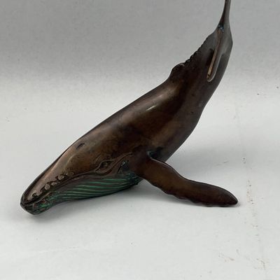 Sale Photo Thumbnail #160: Bronze Humpback Whale Sculpture