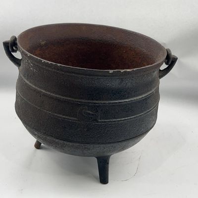 Sale Photo Thumbnail #443: English Cast Iron 3-Leg Cauldron