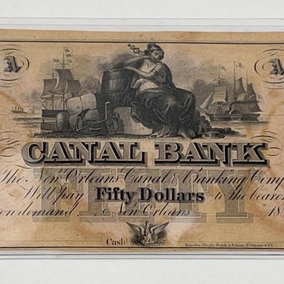 Sale Photo Thumbnail #155: New Orleans Canal $50 Note Remainder