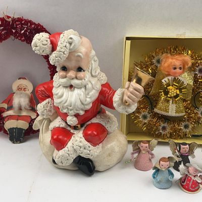 Sale Photo Thumbnail #427: Ceramic Santa & Holiday Decorations