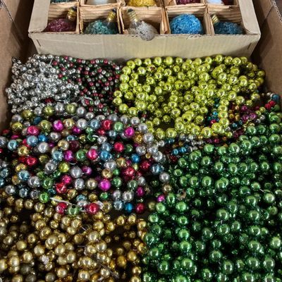 Sale Photo Thumbnail #398: Mercury Glass Beads & Timco Lights
