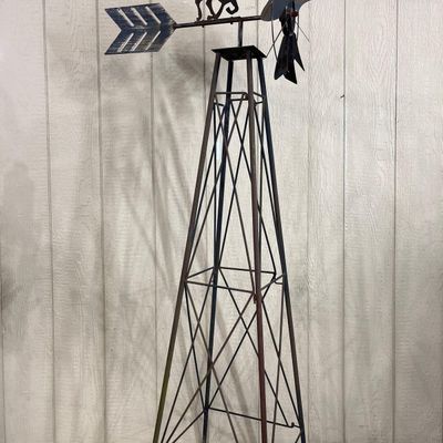 Sale Photo Thumbnail #203: Steel Garden Windmill with Horse Vane