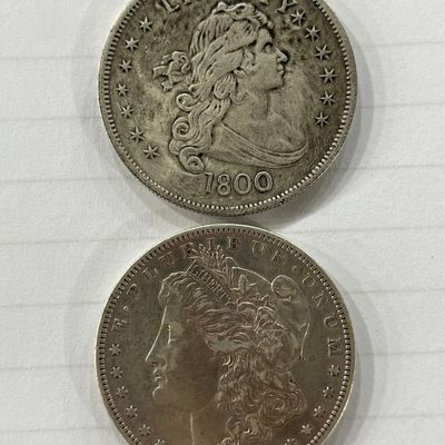 Sale Photo Thumbnail #116: 1800 & 1882-S Silver Dollars