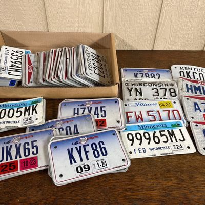Sale Photo Thumbnail #504: Midwest Metal Motorcycle License Plates