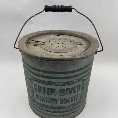 Sale Photo Thumbnail #256: Green River Metal Minnow Bucket