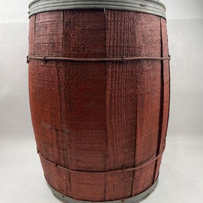 Sale Photo Thumbnail #424: American Primitive Wood Barrel