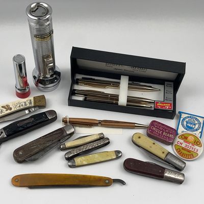 Sale Photo Thumbnail #134: Pocket Knives & Pierre Cardin Set