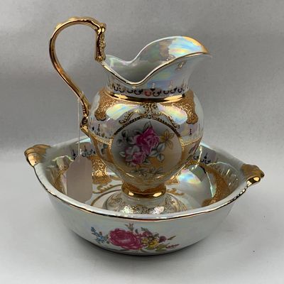 Sale Photo Thumbnail #420: Limoges Porcelain Pitcher & Basin