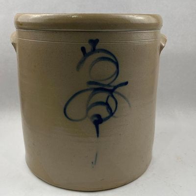 Sale Photo Thumbnail #412: Salt Glaze Stoneware Bee Sting Crock