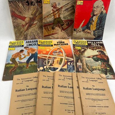Sale Photo Thumbnail #501: Classics Illustrated & Italian Book Set