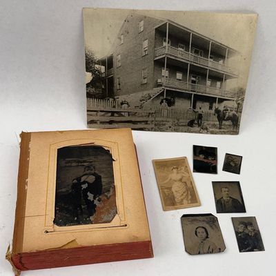 Sale Photo Thumbnail #416: 19th C. Tintypes, Photo Album & Prints