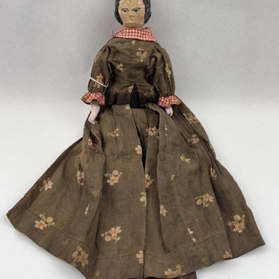 Sale Photo Thumbnail #44: Wood Body Doll with Painted Head