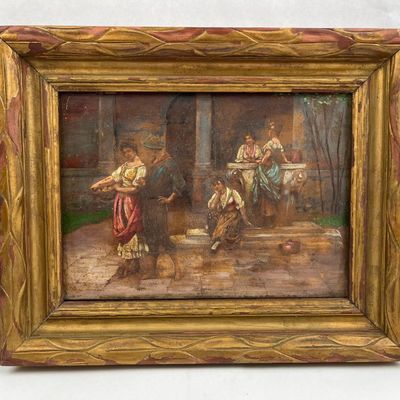 Sale Photo Thumbnail #43: 19th C. European School Genre Scene O/P