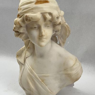 Sale Photo Thumbnail #186: Art Nouveau Marble Bust of Woman