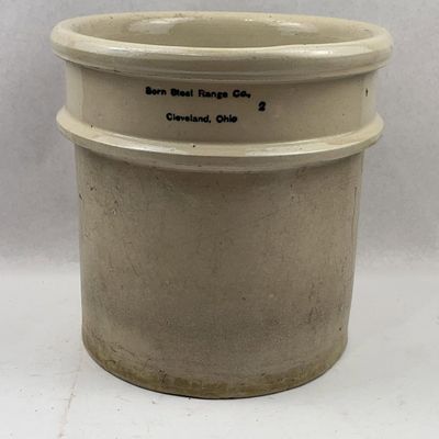 Sale Photo Thumbnail #281: Born Steel Range Co. Advertising Crock