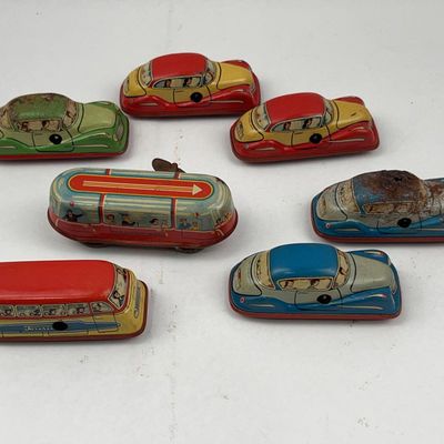 Sale Photo Thumbnail #263: 7 West German Tin Toy Vehicles