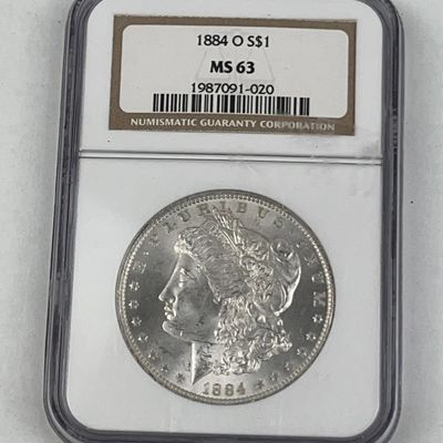 Sale Photo Thumbnail #28: 1884-O US Morgan Silver Dollar MS 63