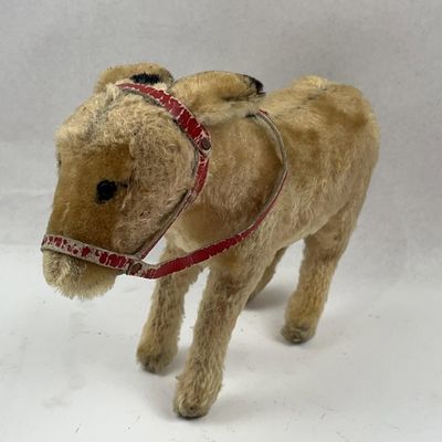 Sale Photo Thumbnail #7: Mohair Stuffed Donkey with Harness