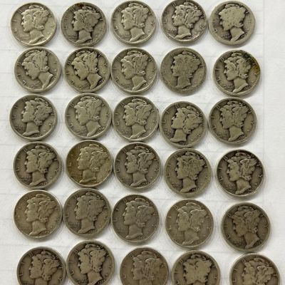 Sale Photo Thumbnail #121: US Silver Mercury Dimes