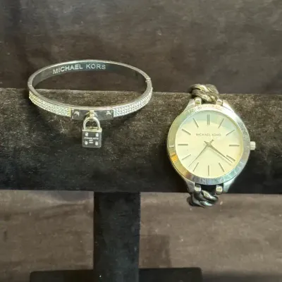 Contemporary Watch And Bangle Bracelet