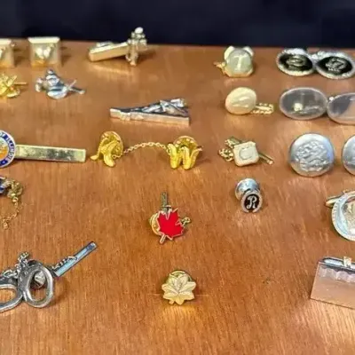 Vintage Initial & Themed Cufflinks & Tie Clips