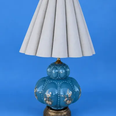 Vintage Mid-Century Modern Carl Falkenstein Bubble Glass Table Lamp