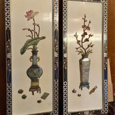 Vintage Chinoiserie Wall Panels 
