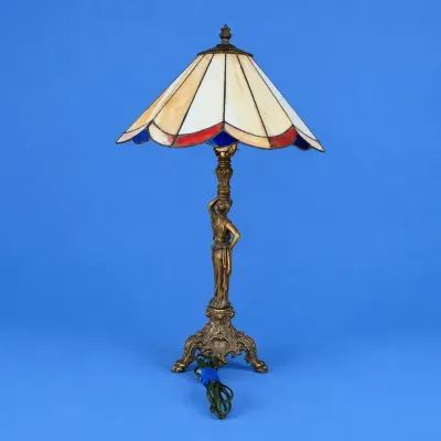 Vintage Tiffany Style - Stained Glass Table Lamp