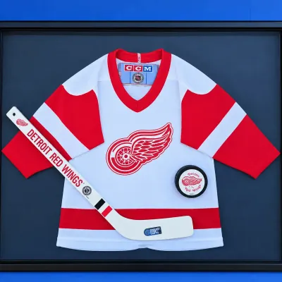 Mini Detroit Red Wings Hockey Jersey & Stick