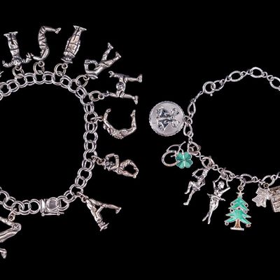 Sale Photo Thumbnail #557: 2 Sterling Silver Charm Bracelets