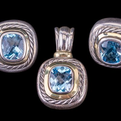 Sale Photo Thumbnail #638: Sterling Silver and Gold David Yurman Suite