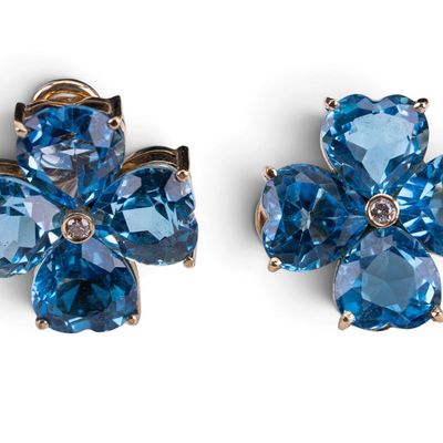 Sale Photo Thumbnail #536: 14K Yellow Gold London Topaz Earrings
