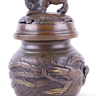 Sale Photo Thumbnail #146: Antique East Asian Bronze Censer