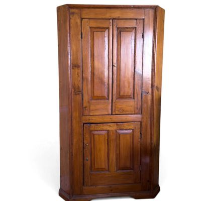 Sale Photo Thumbnail #41: 18th C Corner Cupboard One Piece