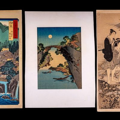 Sale Photo Thumbnail #285: Three Traditional Japanese Woodblock Prints