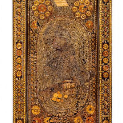 Sale Photo Thumbnail #166: Indo-Nepalese Marquetry Wooden Votive Plaque