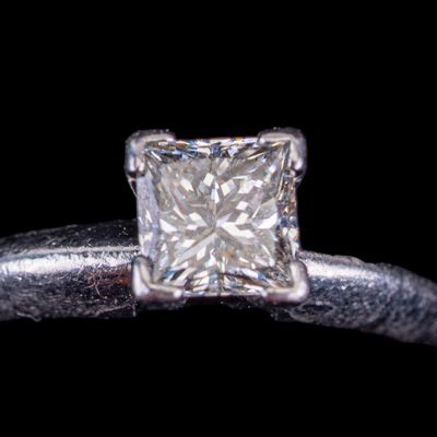 Sale Photo Thumbnail #629: Platinum Natural Diamond Engagement Ring