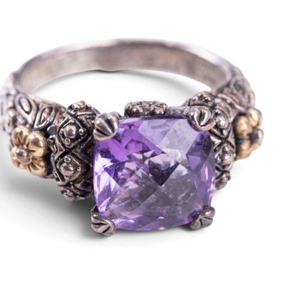 Sale Photo Thumbnail #541: Barbara Bixby Sterling and 18K Gold Amethyst Ring