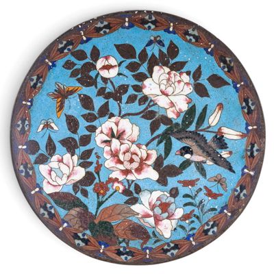 Sale Photo Thumbnail #209: Antique Chinese Cloisonne Bird and Floral Plate