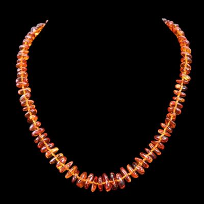 Sale Photo Thumbnail #455: Amber and Sterling Necklace