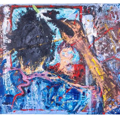 Sale Photo Thumbnail #286: Large Abstract Impressionist Oil on Canvas